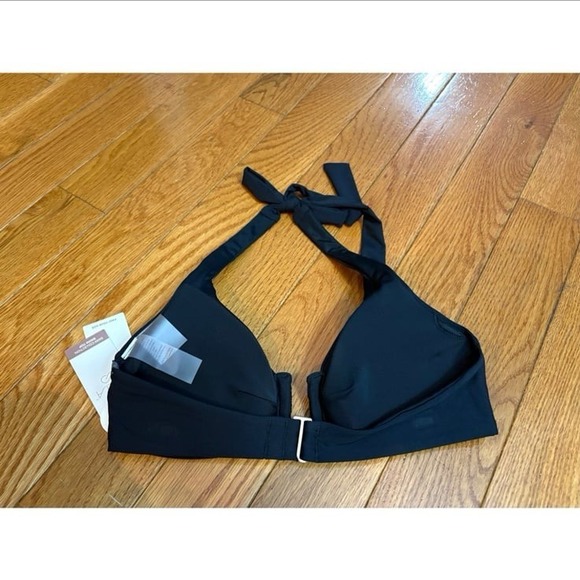 New CALIA Women Ubar Halter Bikini Top Pure Black Medium Support size XS - Picture 4 of 9